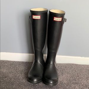 Hunter Matte Black Original Tall Rain Boots